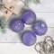 Northlight Shiny Glittered Iridescent Glass Ball Christmas Ornaments - 3" (80mm) - Purple - 4ct
